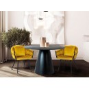 Стол обеденный SIGNAL ANGEL эффект серого мрамора/черный мат 120